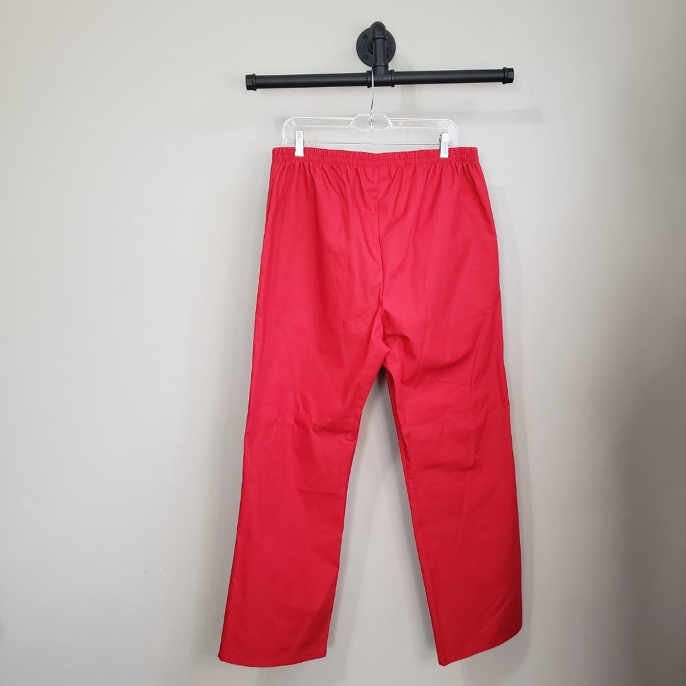 All heart Red Basic Elastic Scrub Pants Size Large - Picture 6 of 10
